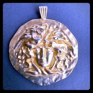 Sphinx medusa head pendant BoHo 1970s Collectible